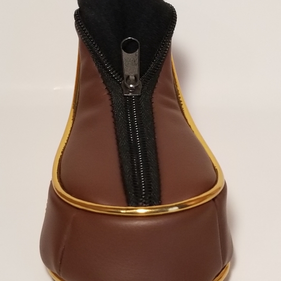 Wazaki Sand Wedge Golf Club Hybrid Headcover Brown With Gold Trim Embroidery - Picture 3 of 6